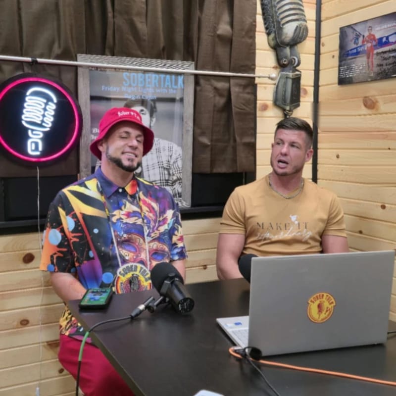 Brandon in the SoberTalk studio